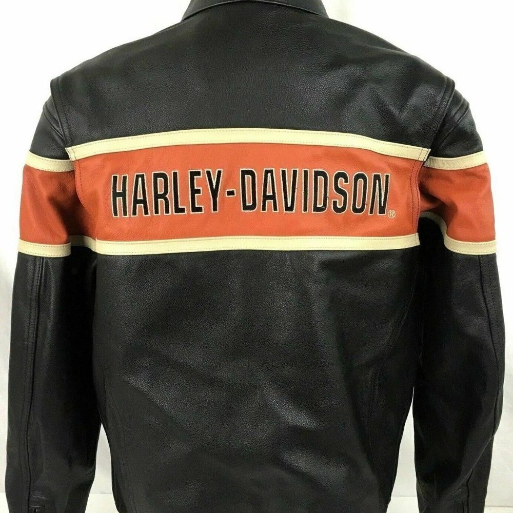 Harley Davidson Women's Leather Jacket EUC X Small - Picture 2 of 7